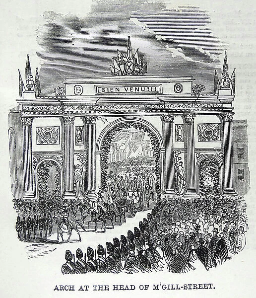 Arch at the head of McGill-Street, 1860