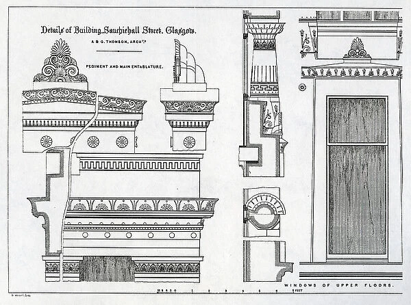 Architectural Details of Grecian Chambers, 336-356 Sauchiehall Street, Glasgow