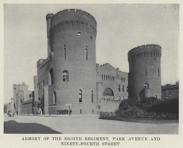 Armory of the Eighth Regiment, Park Avenue and Ninety-Fourth Street (b  /  w photo)