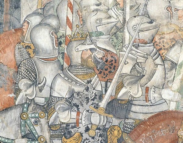 Army, detail of a battle scene (fresco)