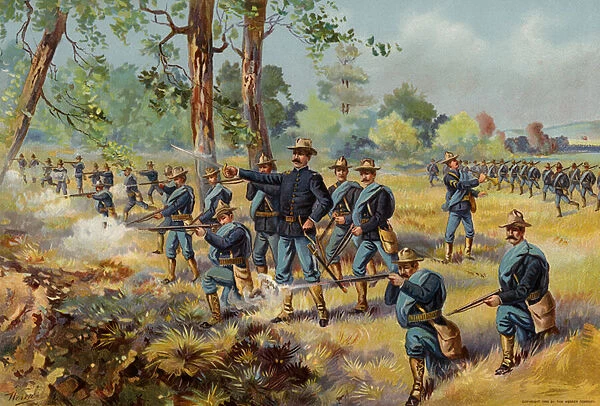 US Army, Infantry field equipment, 1892 (colour litho)