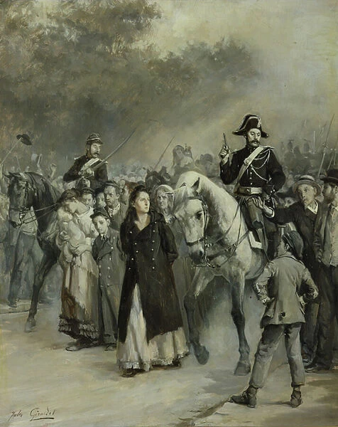 The Arrest of Louise Michel (1830-1905) 1883 (oil on canvas)