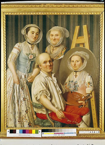 The Artist and His Family (oil on canvas)