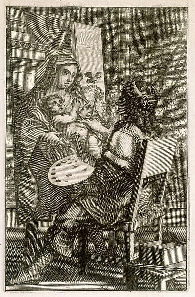 Artist at Work, from Recueil de Figures pub. Paris, 1737 (engraving)