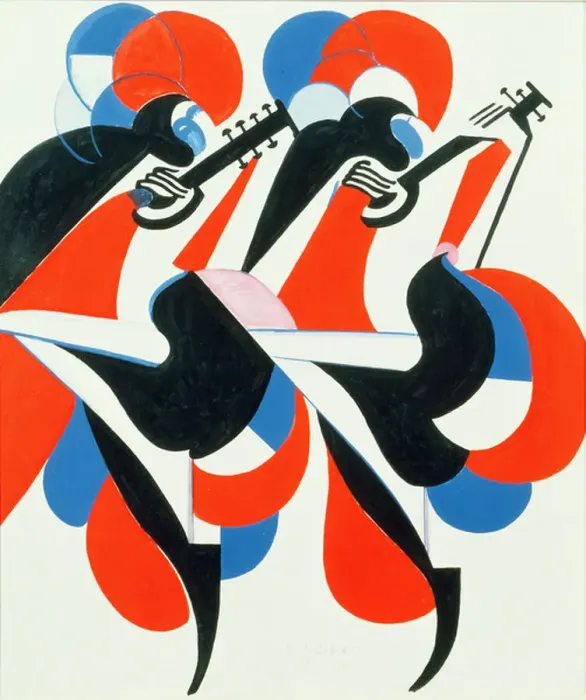 Framed Print : Fine Art Finder Print: Dancing Musicians by Hugo Scheiber Framed Print : Fine Art Finder Print: Dancing Musicians by Hugo Scheiber