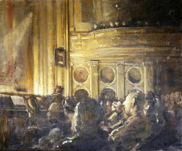 An Audience, (oil on canvas)