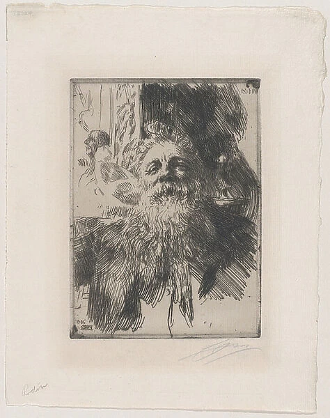 Auguste Rodin, 1906 (etching)