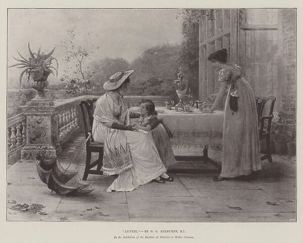 'Auntie, 'in the Exhibition of the Institute of Painters in Water Colours (engraving)