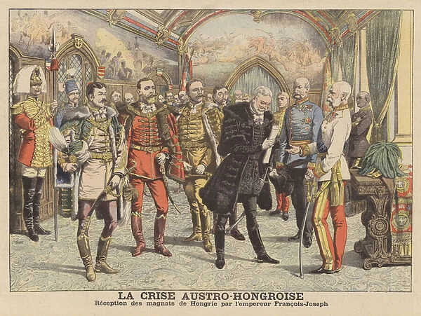 The Austro-Hungarian crisis (colour litho)