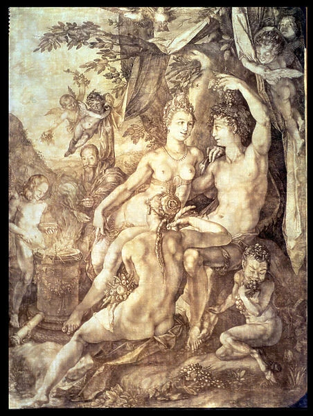 Bacchus, Venus and Ceres, c. 1606 (pen and brown ink)
