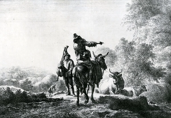 The Bag Piper (etching)