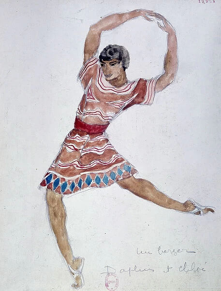 Bakst costume for 'Daphnis and Chloe'by Michel Fokine, 1912