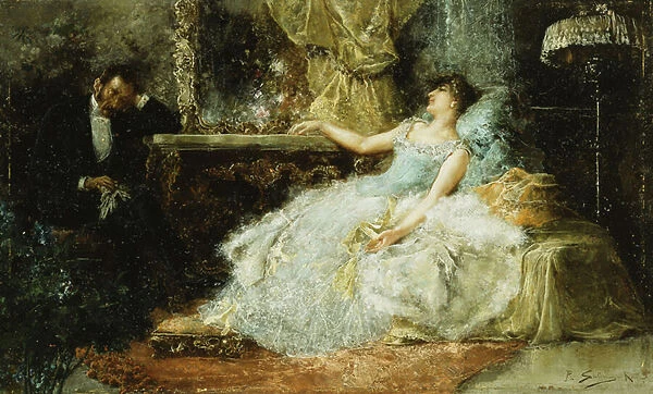 After the Ball, (oil on panel)