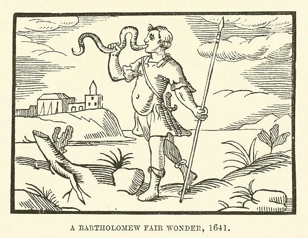 A Bartholomew Fair wonder, 1641 (engraving)