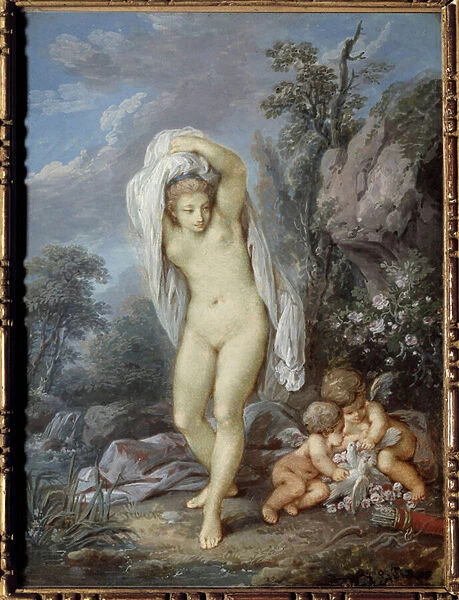 The bath of Venus Painting by Jacques Charlier (1720-1790), 18th century Paris