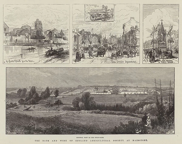 The Bath and West of England Agricultural Society at Maidstone (engraving)
