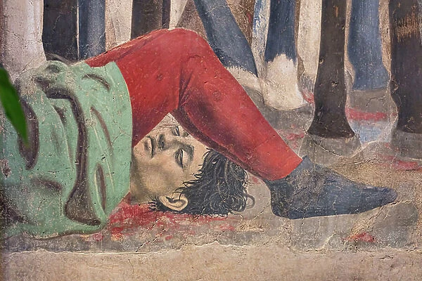 The Battle of Heraclius and Chosroes, detail of The Stories of the True Cross: killed man (fresco)