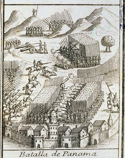 Battle of Panama, 1726 (engraving)