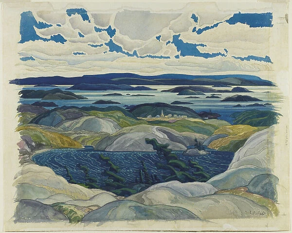 Bay of Islands, 1930 (w  /  c on paper)