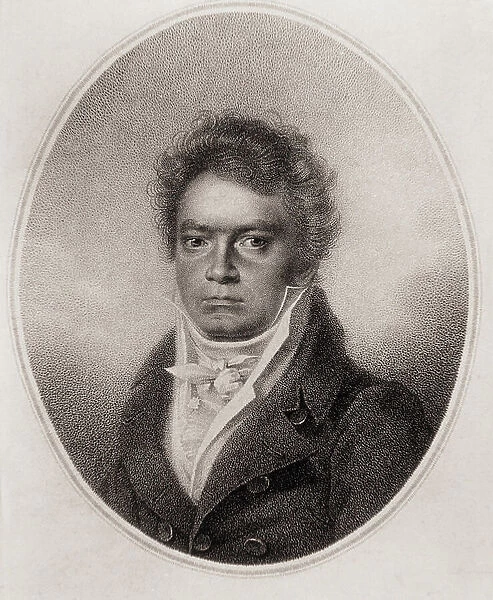 Beethoven, Ludwig, van. German composer (engraving)