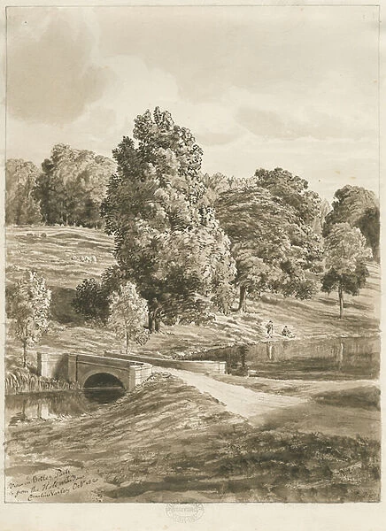 Betley Park: sepia wash drawing, Oct 1820 (drawing)