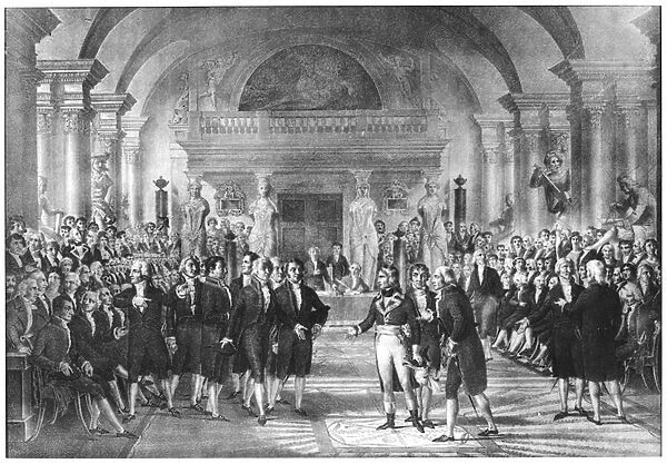 Bonaparte, First Consul (1769-1821) Visiting the Members of the Academie des Sciences at