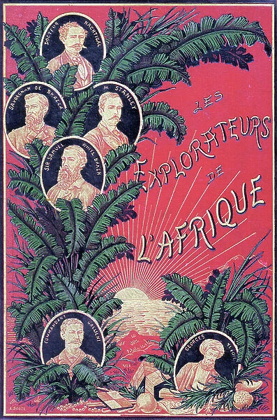 Book cover 'Les explorateurs de l'Afrique' by Paul Bory, 1889 (print)