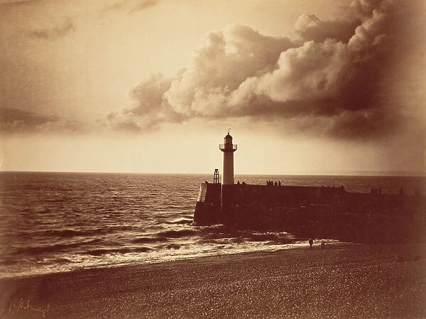 Breakwater at Sete, c. 1855 (albumen print from a collodion-on-glass negative)