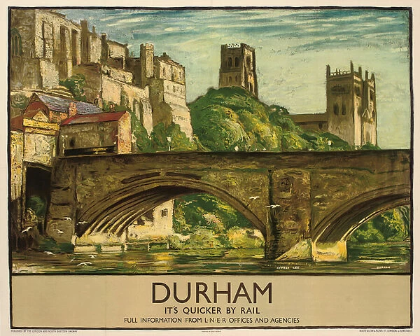 A British Railways poster advertising Durham, c.1935 (colour lithograph)