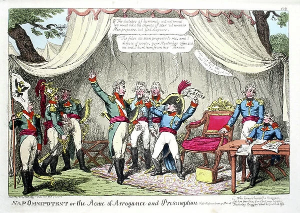 British Satire of Napoleon and Czar Alexander meeting