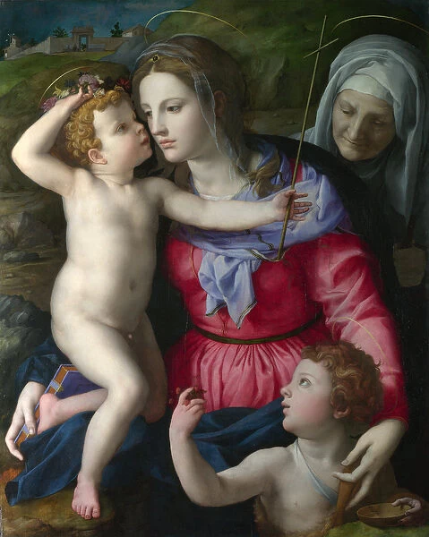 Bronzino, Agnolo (1503-1572) The Madonna and Child with Saint John the Baptist