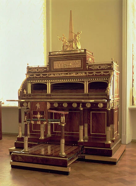 Bureau incorporating a mechanical organ by Heinrich Gambs (1765-1831), St. Petersburg, 1795-1815 (mahogany and ormolu)