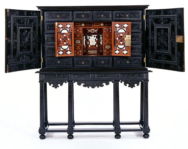 Cabinet on stand, 1652 (ebony, fruitwood & ivory)