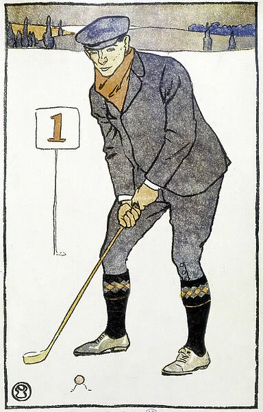 Calendar: 'Golf Calendar'by Edward Penfield, 1899