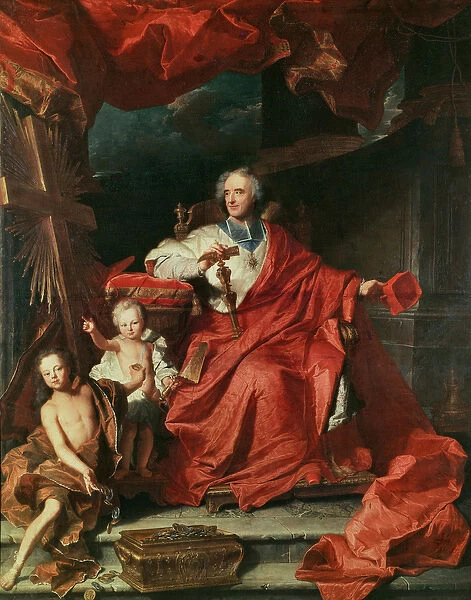 Cardinal de Bouillon (1643-1715) Opening the Holy Door, 1708 (oil on canvas)