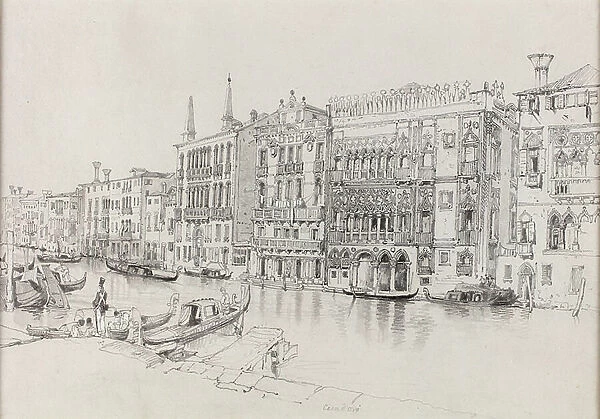 Casa D'oro, Venice, c.1824 (watercolour on paper)