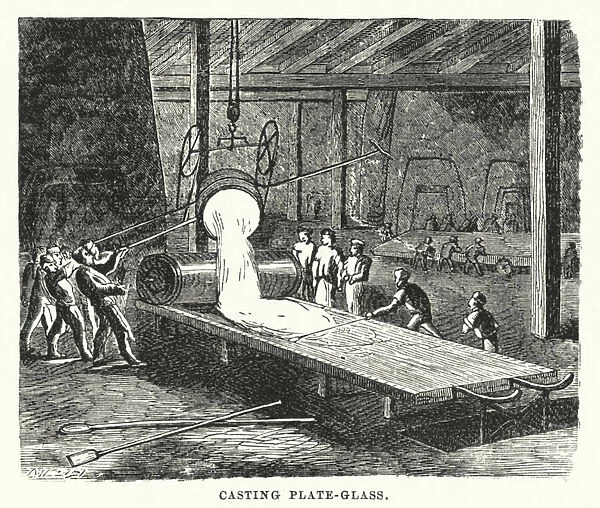 Casting plate-glass (engraving)