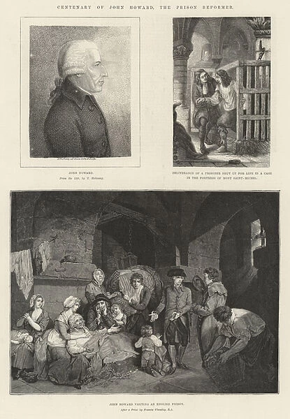 Centenary of John Howard, the Prison Reformer (engraving)