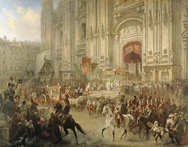 Ceremonial reception of Field-marshal Alexander Suvorov in Milan in April 1799, c