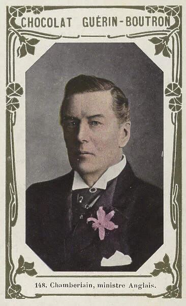 Chamberlain, ministre Anglais (coloured photo)
