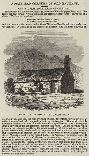 Chapel, Wastdale Head, Cumberland (engraving)