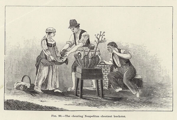 The cheating Neapolitan chesnut huckster (engraving)