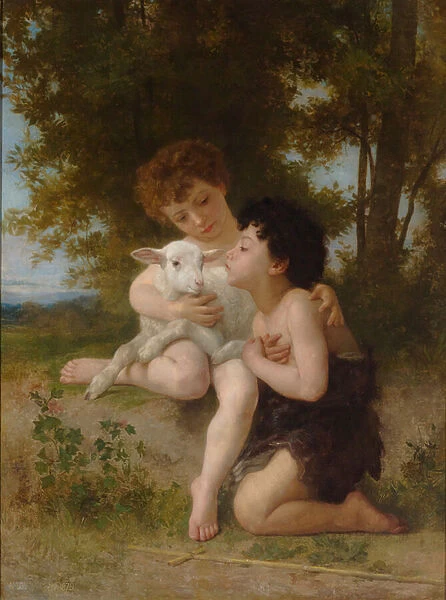 Children with the Lamb, 1879 (oil on canvas)