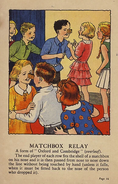 Childrens games: Matchbox Relay (colour litho)