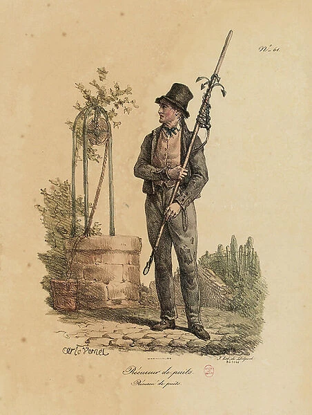 The well cleaner from Les Cris de Paris, 1823-25 (litho)