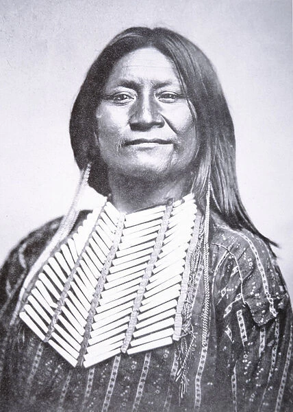 Comanche Tribesman, 1872 (b  /  w photo)