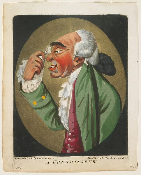 A Connoisseur, from A Book of Heads, 1795
