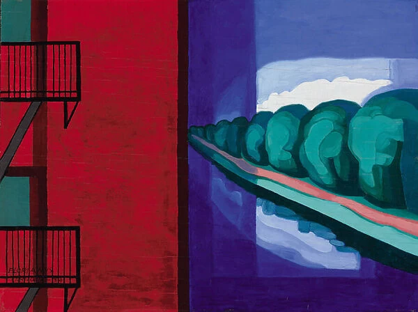 Contrasts (Two Spaces), 1934 (oil on panel)