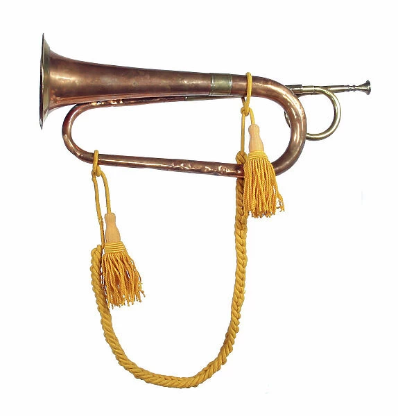 Copper Regulation Cavalry Trumpet With Cords