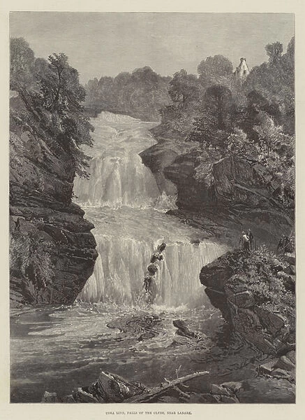 Cora Linn, Falls of the Clyde, near Lanark (engraving)